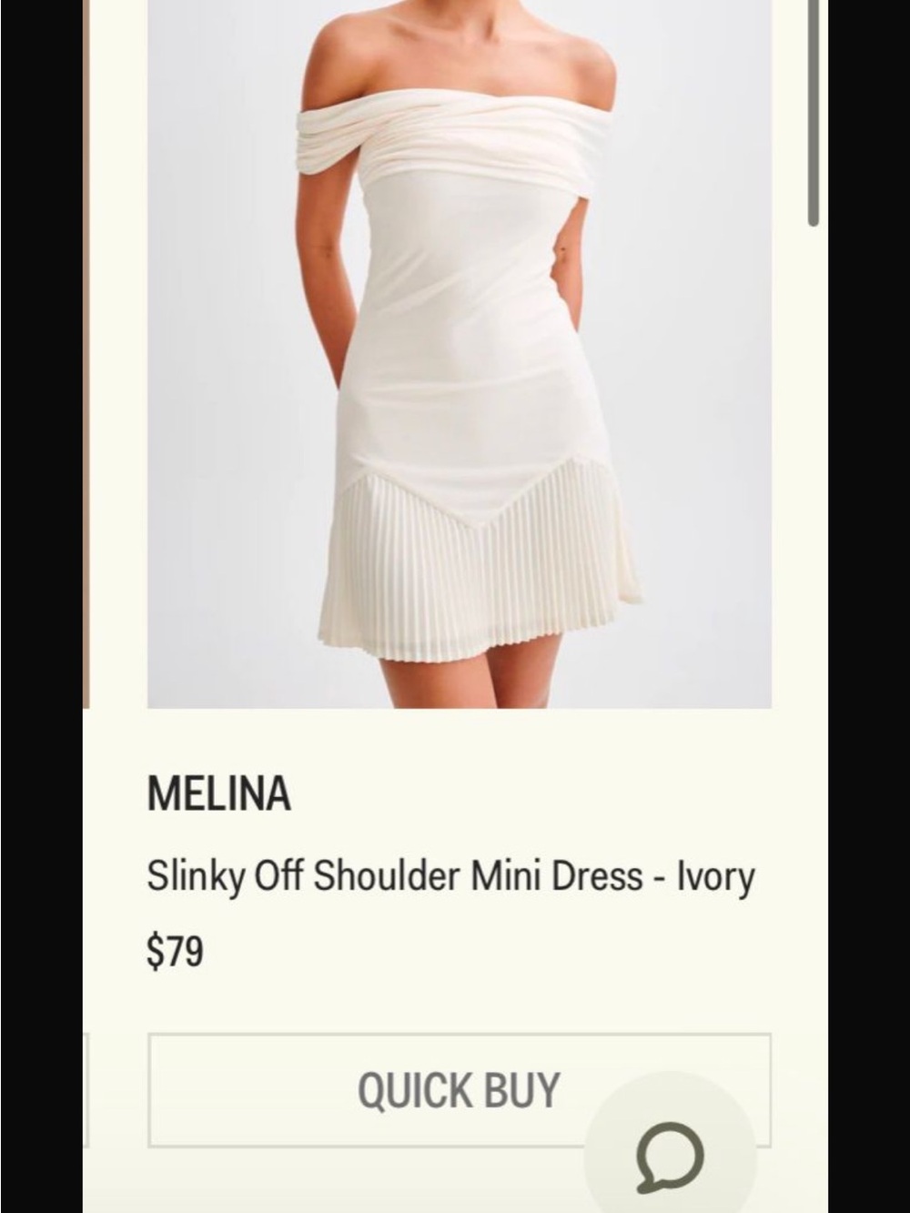 Meshki Off-Shoulder Strapless Mini Dress in Ivory